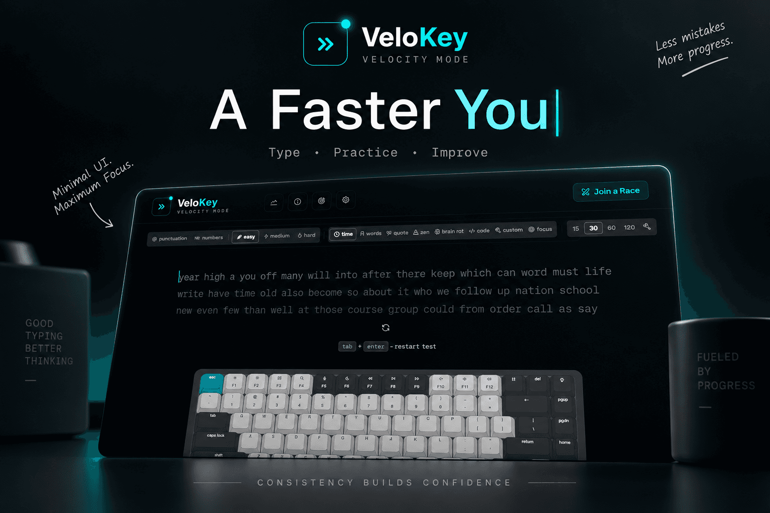 VeloKey — Typing Test Platform by Rishabh Tripathi